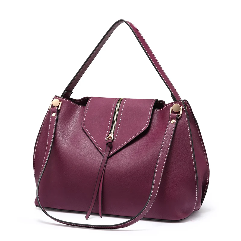 REALER женские сумки с короткими ручками модные сумки на плечо из искусственной кожи высокого качества Вместительная сумка через плечо для дамы - Цвет: wind red