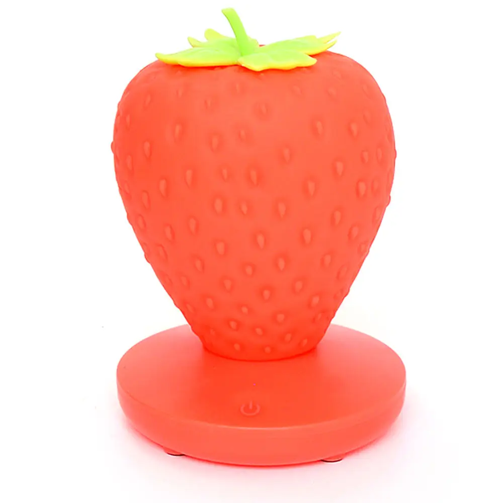 

Strawberry Night Lights Fruit Touch Silicone Table Lamp USB Charging Romantic Pineapple Mango with Sleeping Night