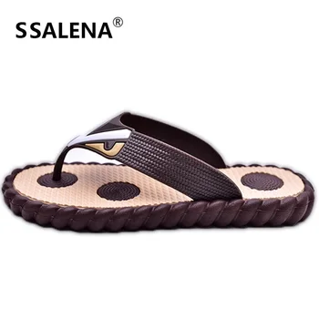 

Men Light Weight Slippers Outdoor Home Anti-slip Beach Flip Flops Rubber Soft Sole Comfortable Summer Shoes A860