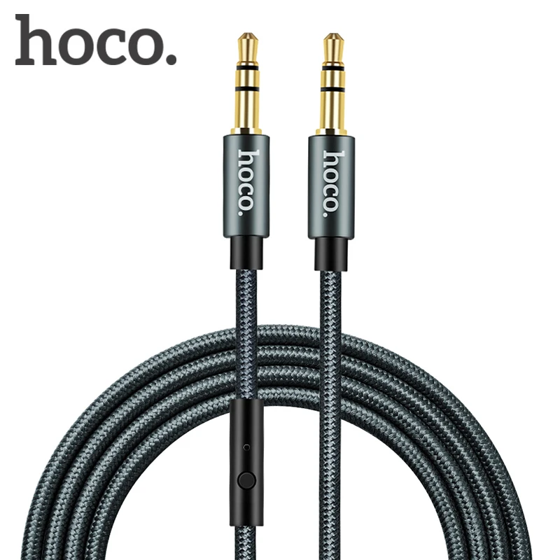 Koop HOCO Aux Kabel Jack 3.5mm Audio Kabel 3.5mm Jack Speaker Kabel voor iPhone 6 6 s Hoofdtelefoon Auto mannelijke 1 m Extension AUX Cord Kabel