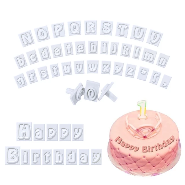 Alphabet Cutters Cake Decorating  Alphabet Letters Cake Decorating - 40pcs  Cake - Aliexpress