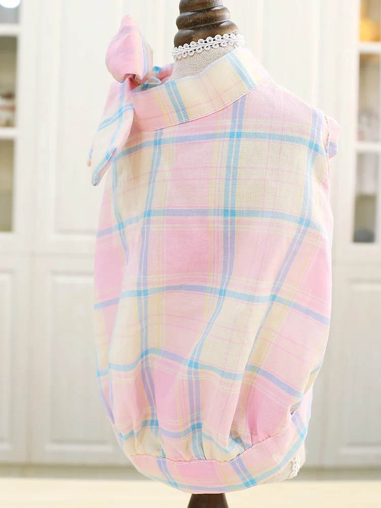 

Big Bows Pet Dog Clothes For A Dog Pink Pet Lady Girl Cute Shirt Breathable Summer Outfit For Cat Small Animal XS XL