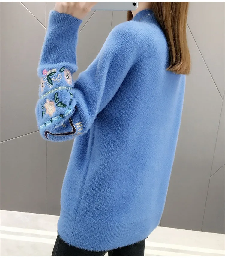 Women Knitted Sweater And Pullovers Korean Fashion Style Turtleneck Sweaters Autumn And Winter New Wool Yellow Sweater