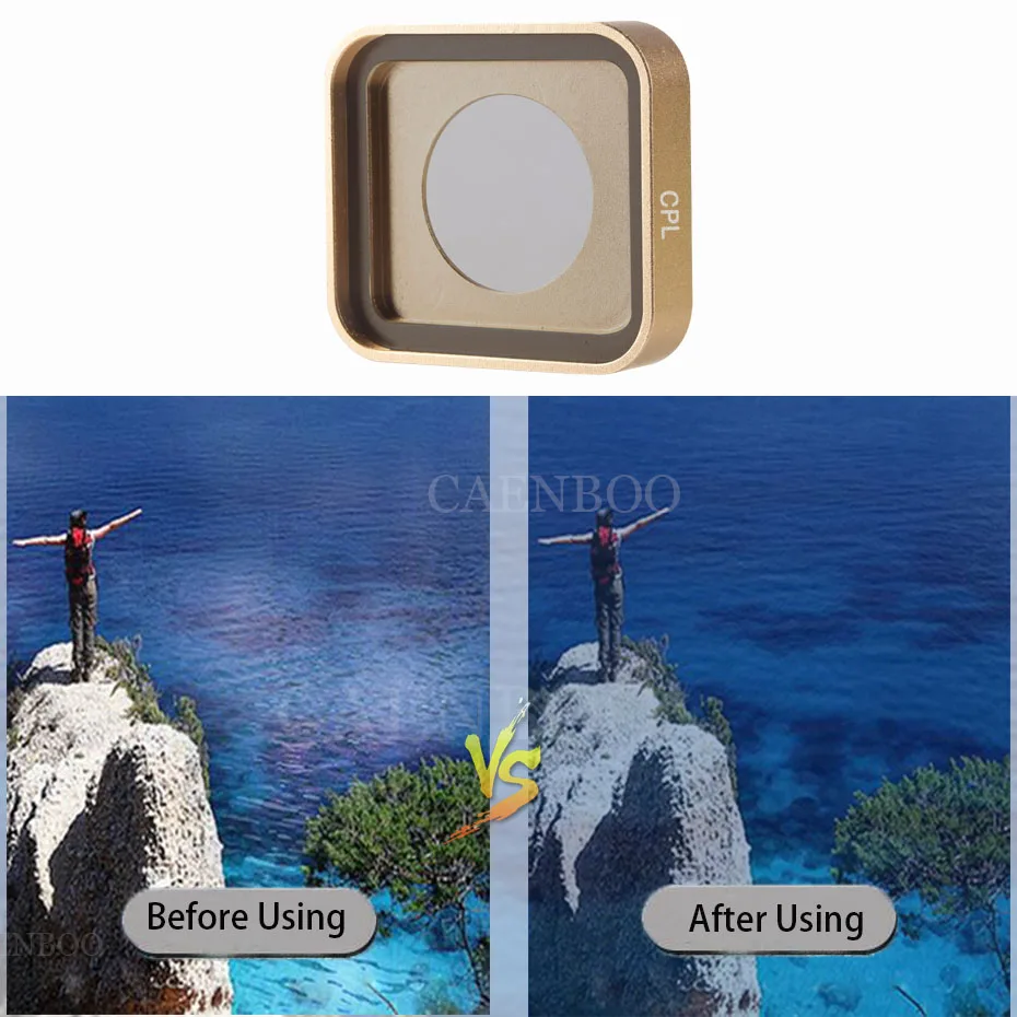 Action Camera Accessories Go Pro For Gopro Hero 5 6 7 Black WaterProof Filter CPL Lens Polarizer Polarizing Filters Diving