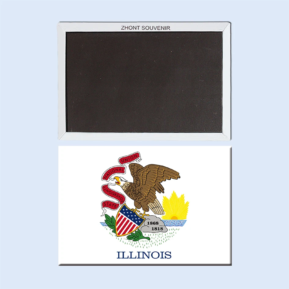 Украшение дома Flag_of_Illinois магнит на холодильник 032 | Дом и сад