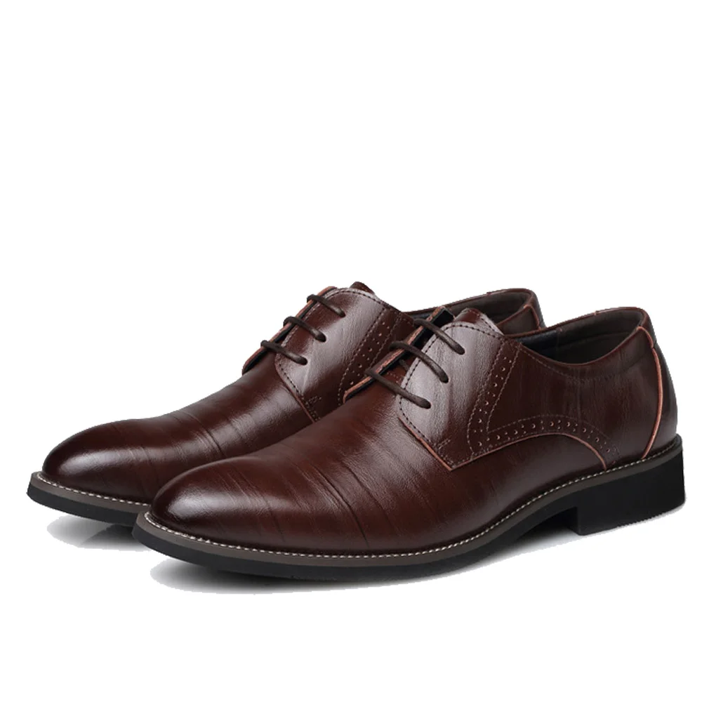 NPEZKGC/Мужская обувь в деловом стиле; роскошные кожаные модельные туфли; мужские всесезонные модные туфли на плоской подошве с острым носком; Рабочая обувь