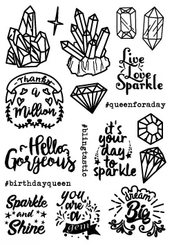 

crystal/diamond/gem/Transparent Clear Stamps for DIY Scrapbooking/Card Making/Kids Christmas Fun Decoration Supplies