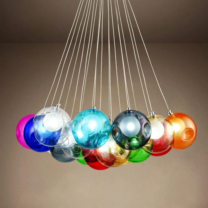 

Modern Crystal Chandelier Lights Fixtures Magic Crystal Ball lustres loft stairwell Crystal Light LED Meteor Shower Crystal Lamp