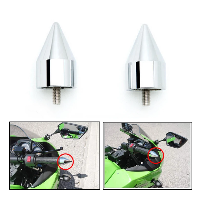 

Aftermarket free shipping motorcycle partsSpike Bar Ends for Ninja 250 500 ZX600 ZX6 636 ZZR600 ZX6R ZX6RR Chrome