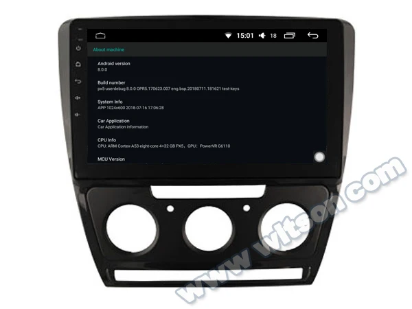 Excellent WITSON Android 8.0 10.2" CAR DVD PLAYER For VOLKSWAGEN SKODA OCTAVIA (AUTO A/C) 2010-2014 CAR STEREO CAR AUDIO PLAYER 3