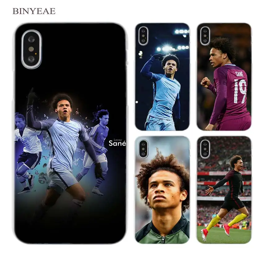 

BINYEAE Leroy Sane LS19 Clear Cell Phone Hard Case Cover for iPhone X 6 6s 7 8 Plus 5 5s SE 5c 4 4s