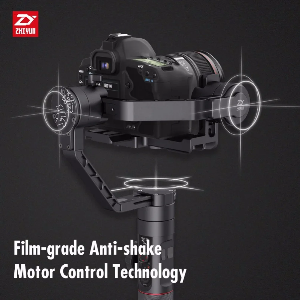 ZHIYUN официальный кран 2 3 осевой шарнирный стабилизатор для всех моделей