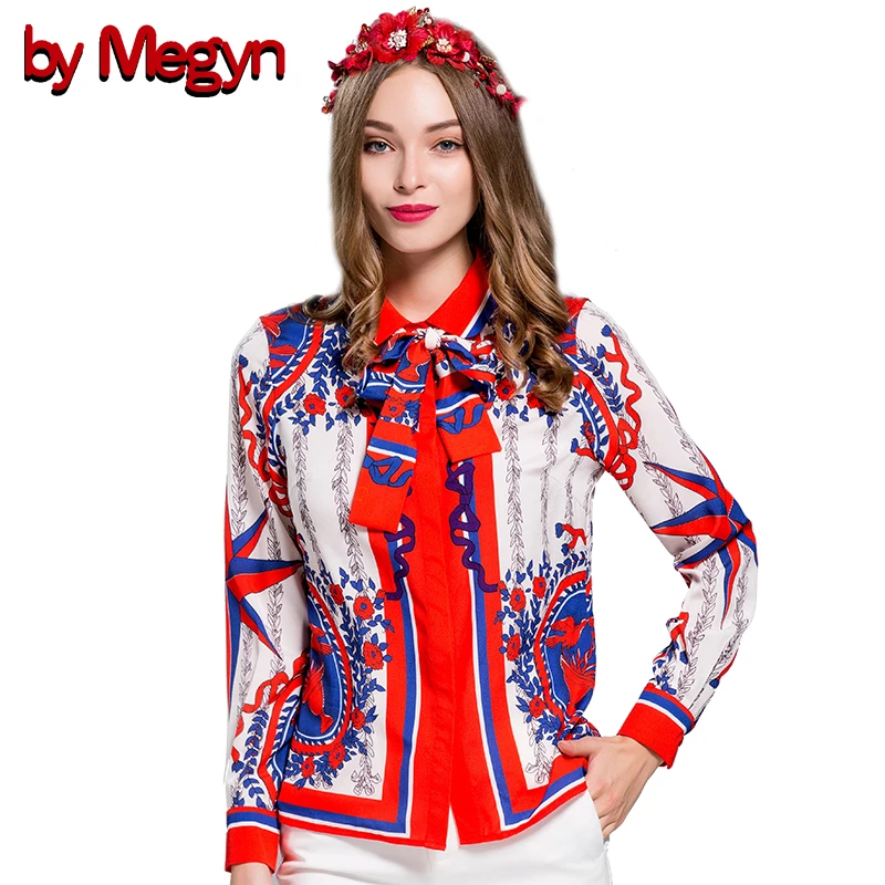 font b 2017 b font Winter Spring Women Shirts Long Sleeve print women fashion font