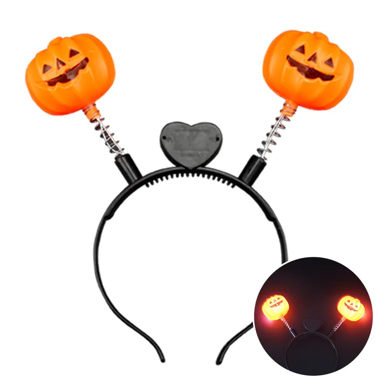 

Girl Halloween LED Light Devil Pumpkin Ears Hairpins Barrettes Hair Head Bands Clip Hairgrips Headband Hairband Accessories