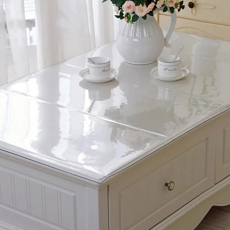 Pvc Table Cover Transparent Desk Pad Glass Dining Tablecloth Top