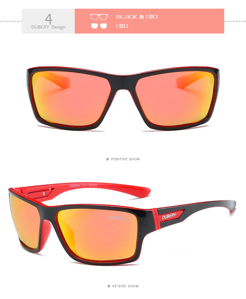 DUBERY поляризационные солнцезащитные очки для мужчин и женщин, спортивные солнцезащитные очки для вождения, высокое качество, дешевые роскошные брендовые дизайнерские очки