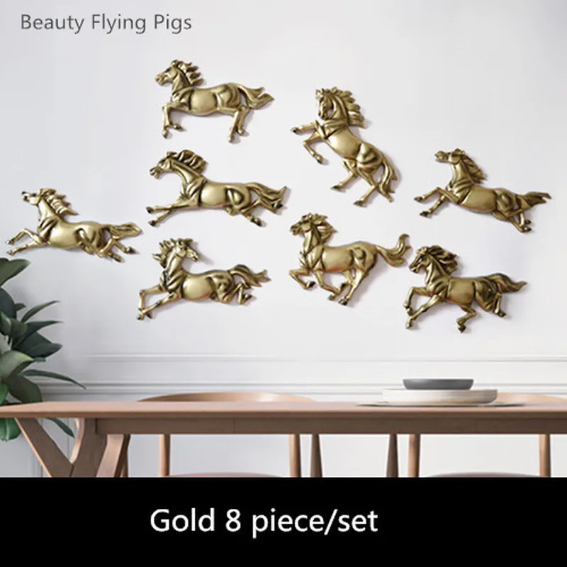 

Home decoration modern animal wall hanging horse wall decoration wall creative pendant living room TV wall decoration WSHYUFEI
