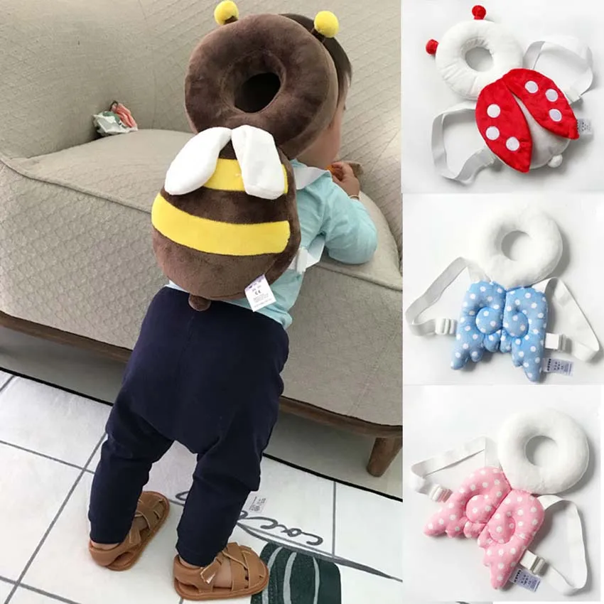

Soft Toddler Headrest Pillow Cartoon Bee Pillow Baby Infant Walking Head Back Protection Protector Safety Pad Harness Cushion