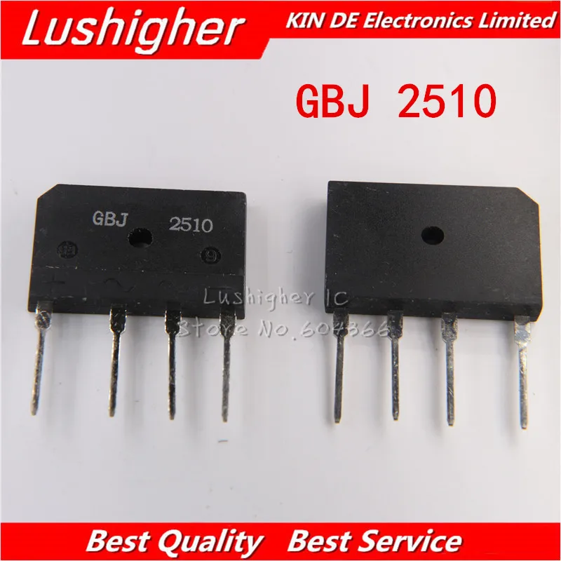 

5pcs GBJ2510 GBJ 2510 KBJ2510 Bridge Rectifier 25A 1000V