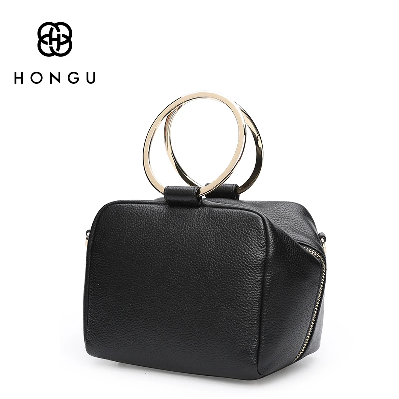 HONGU роскошные сумки из коровьей кожи женские бренды кольца вечерние кошельки