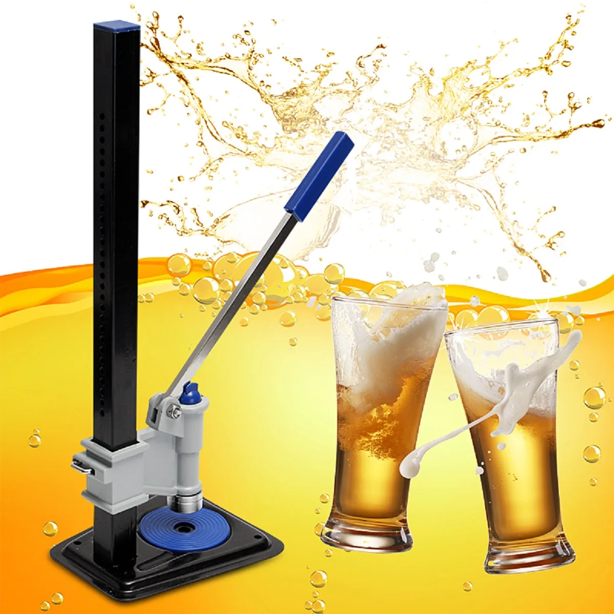 

1x Beer Bottle Capper Auto Lever Bench Capper For Home Brew Beer Bottle Keg Caps