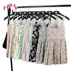 Cheap Summer Japanese Beach Party Dress Women Floral Cute Pleated Strap Mini Dresses Lady 2017 Cotton Femme Suspender Short Vestidos