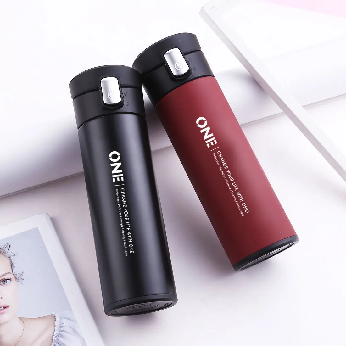 Термос ONEISALL 320 мл со стеклянной подкладкой изолированная кофейная кружка деловая