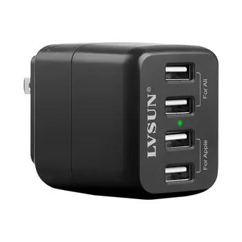 

LVSUN USB Travel Wall Charger AC Power Adapter for iPhone 7 6s 6 Plus 5s 5 4s iPad Samsung Galaxy s6 edge s5 s4 Note phone