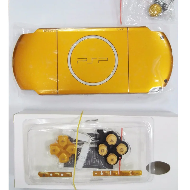 

Gold Coloe Full Shell Case Housing For PSP3000 PSP 3000 Game Console Replacement Cover With little parts