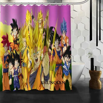 

New Arrival Dragon Ball Shower Curtain Polyester Fabric Printing Bathroom Curtain Waterproof Bathroom Products With Hook