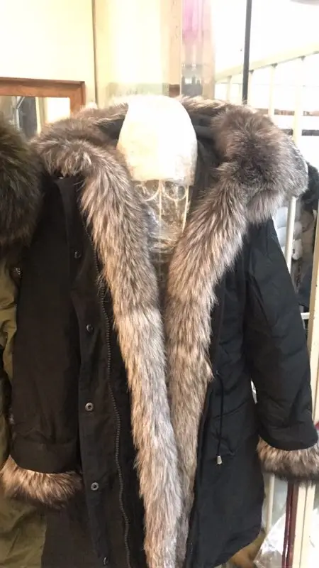GBYXTY, зимний, толстый, длинный пуховик, женский, роскошный, натуральный Лисий мех, воротник, утиный пух, пуховик, куртка, парка, feminina, ZA719