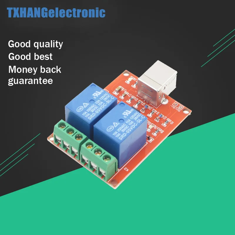 

5V USB Relay 2 Channel Programmable Computer Control For Smart Home New