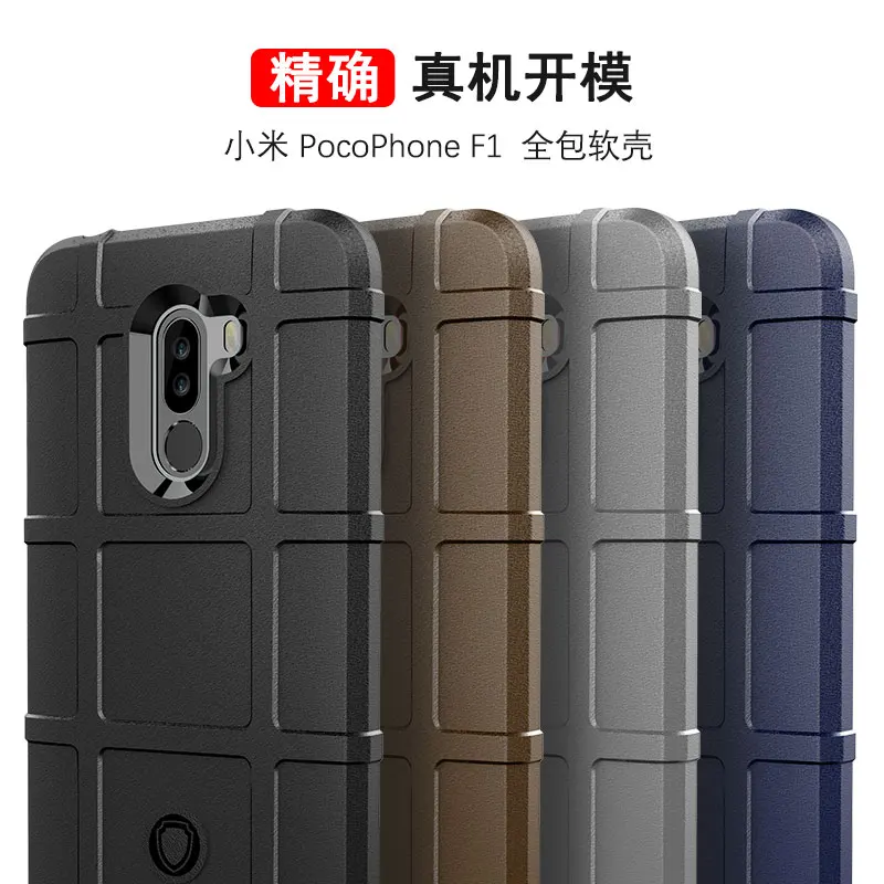 Чехол для Xiaomi Poco F1 силиконовый мягкий ударопрочный чехол из ТПУ Для Pocophone черный