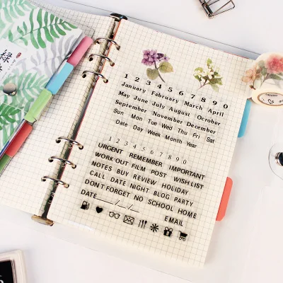 

Day\week\month plan Lovely mood\English verse ransparent silicone clear stamp for scrapbooking DIY craft decoration stamp