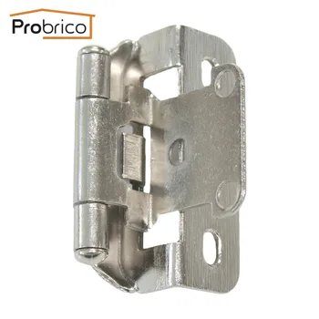 

Probrico Self Close Kitchen Cabinet Hinge Brushed Nickel CH199BSN Partial Wrap 1/4-Inch Overlay Furniture Cupboard Hinge
