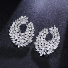 A318 Известный Топ серьги цирконовые для женщин/девочек, brincos дизайн роскошные микро проложить кубического циркония серьги гвоздики модные ювелирные изделия