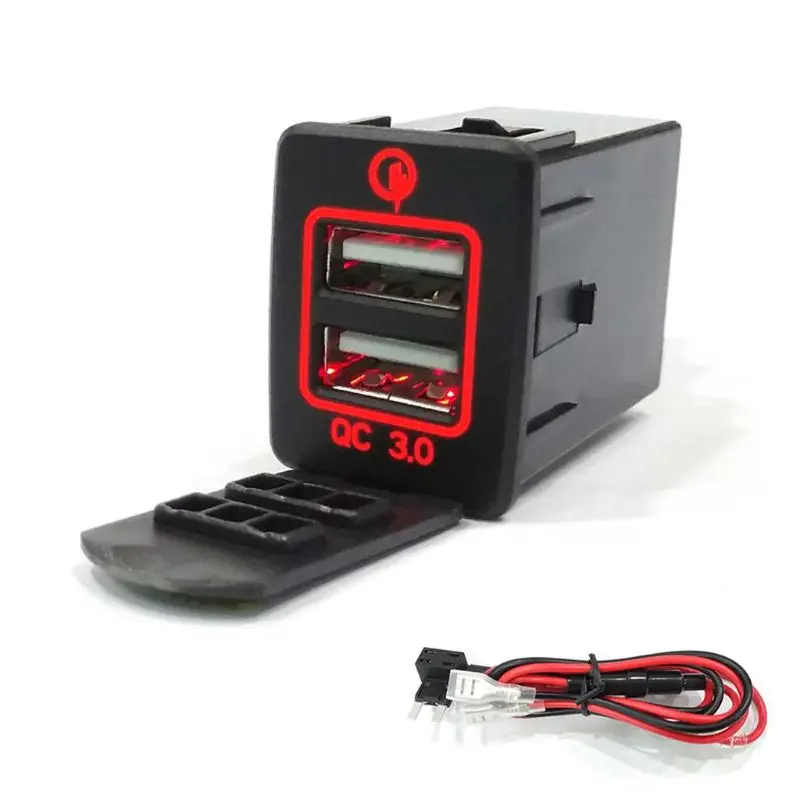 30x23.5mm 12 V سريعة تهمة 3.0 المزدوج USB سيارة شاحن محول الطاقة ل نيسان ذاكرة فلاش 30x23.5mm 12 V سريعة تهمة 3.0 المزدوج USB سيارة شاحن محول الطاقة ل نيسان ذاكرة فلاش