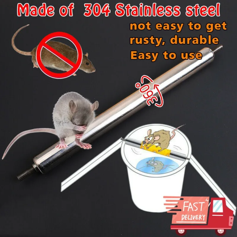 Металлические мыши крысы крысиный яд рулон ловушка бревна захватывающее ведро прокатки спиннинга роллер мышка мухобойки