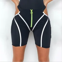 Женские сексуальные светоотражающие шорты, летние спортивные шорты для йоги, фитнес шорты с люминисцентным рисунком, эластичный костюм для бега