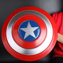 Superbohater Weapo 1:1 pełna metalowa osłona Cosplay tarcza sprawiedliwość okrągła broń film Prop do odgrywania ról Model figurki prezent na Halloween 47cm