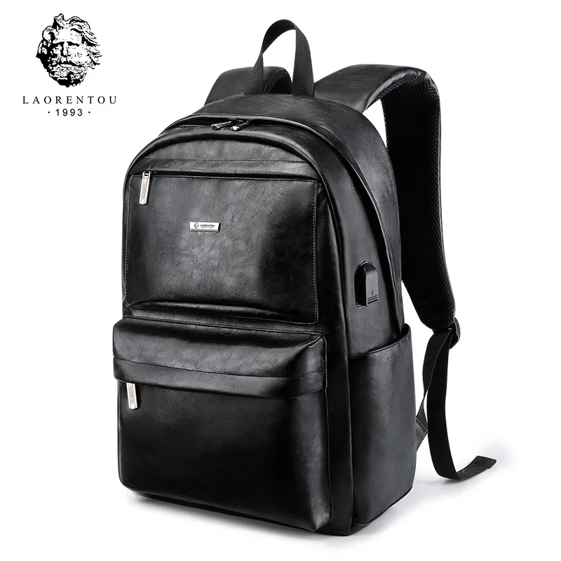 

LAORENTOU Men Travel Bag Large Expandable Capacity Laptop Bag Male Business Computer Multifunction Waterproof Backpack