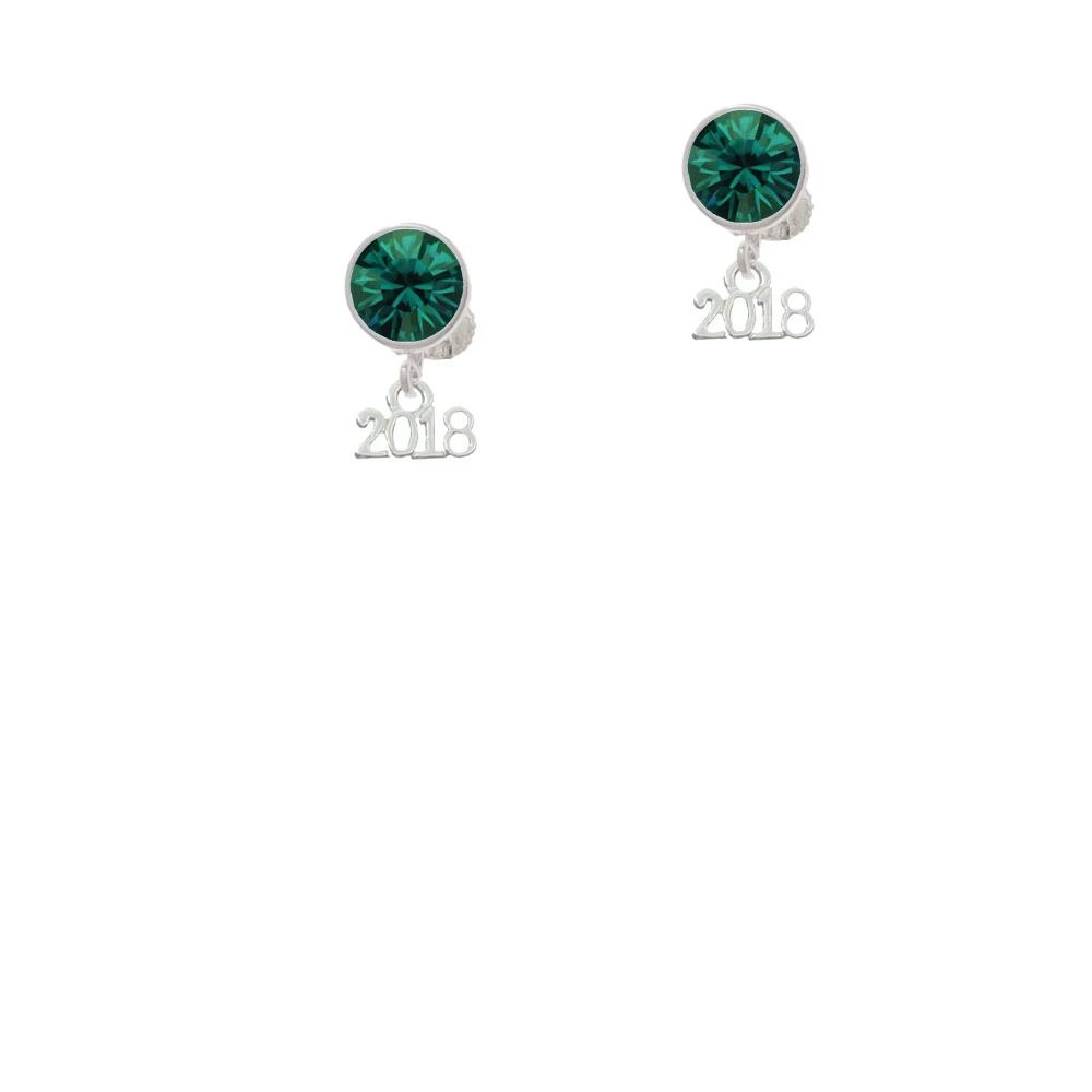 Mini Year 2018 Crystal Clip On Earrings (5)