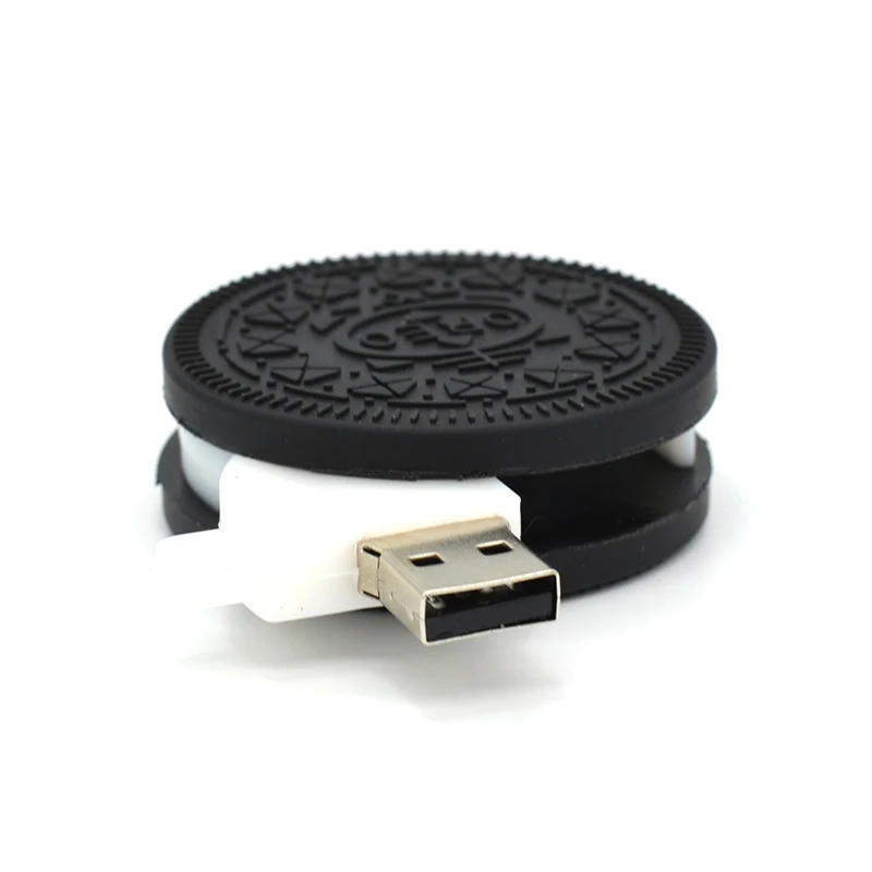 4 ГБ 8 ГБ 16 ГБ 32 ГБ полный Ёмкость Симпатичные Oreo форма для печенья USB 2,0 Флешка с углублением под большой палец ключа автомобиля карты памяти