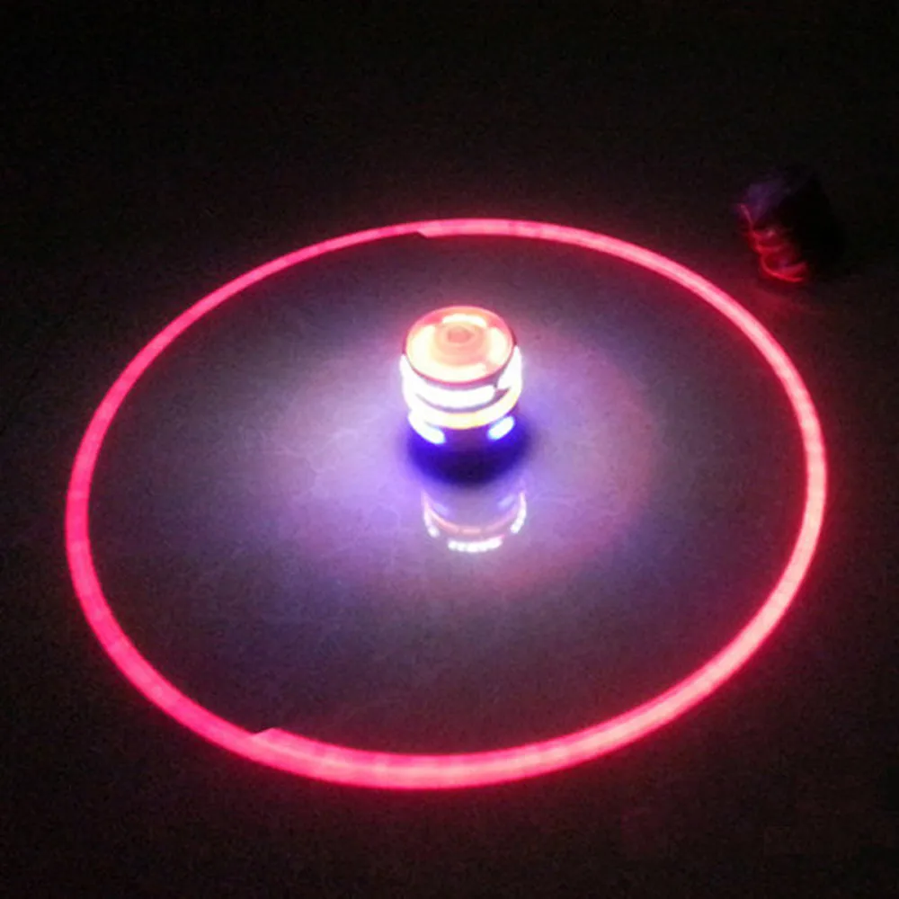 Интересные детские игрушки Красочные флэш светодиодный светильник спиннинг Топ лазерный музыкальный гироскоп детский деревянный светящийся музыкальный гироскоп