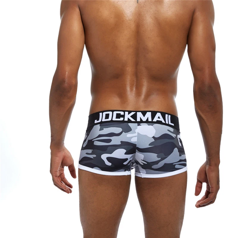 Бренд jockmail, сексуальное мужское нижнее бельё, мужские камуфляжные боксер самакуэка мужские боксеры скольжения hombre трусы боксеры мужские стринги для мужчин, пенис, лидер продаж