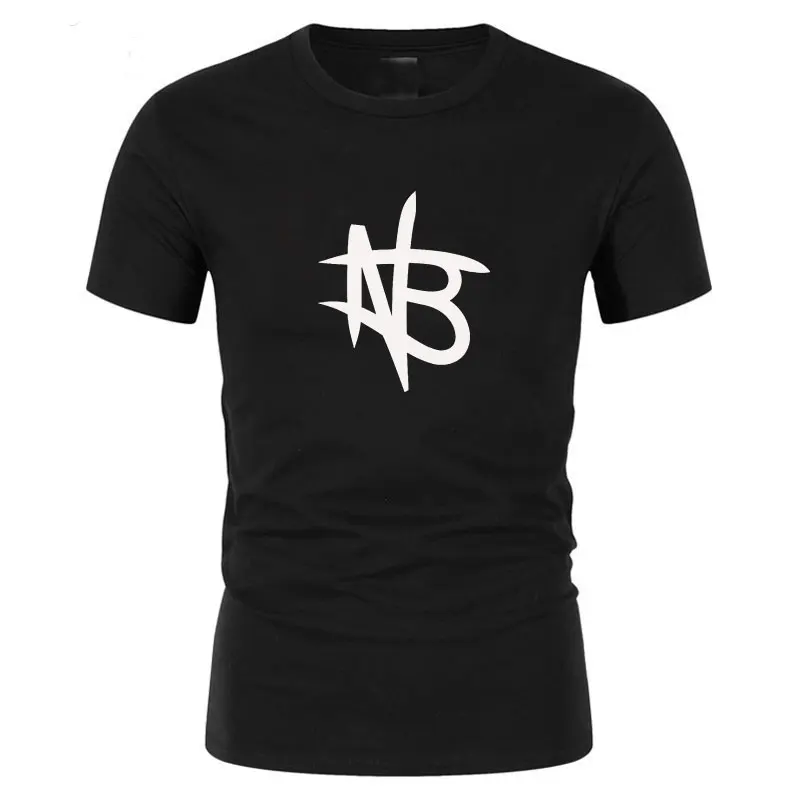 

2019 Brand tops tee Casual Short Sleeve NB Letter Printed Men T-Shirt 100% Cotton t shirt Funny Homme