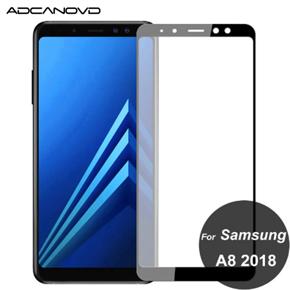 For samsung A5 A6 A7 A8 2018 glass full cover tempered glass on samsung A6 A8