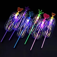 Variety Magic Flashing Twisted Bubble Wand Light-up Spin Rainbow Bubble Ball Toy for Kid FJ88