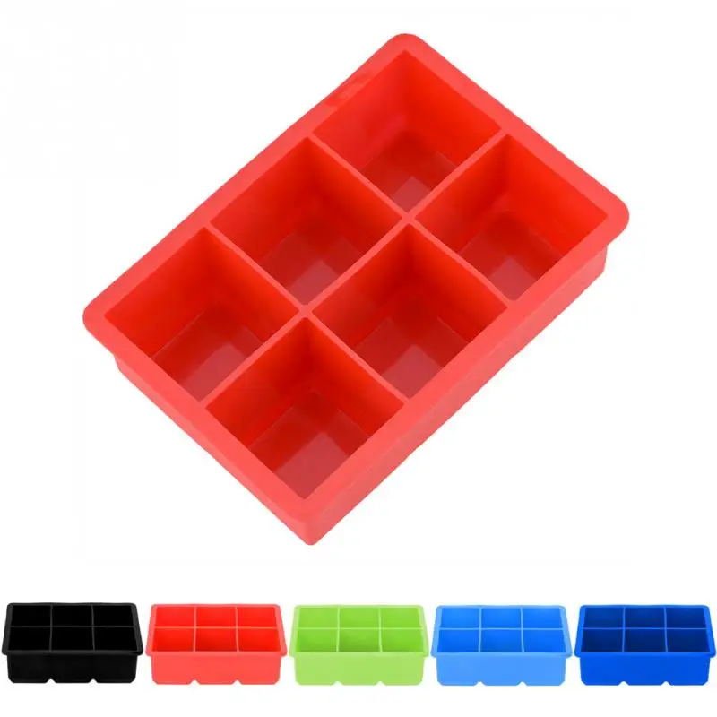 6 полостей DIY Силиконовый Лоток Для Льда Фруктовый кубик для льда Форма для льда квадратная форма кубик льда поддоны формы