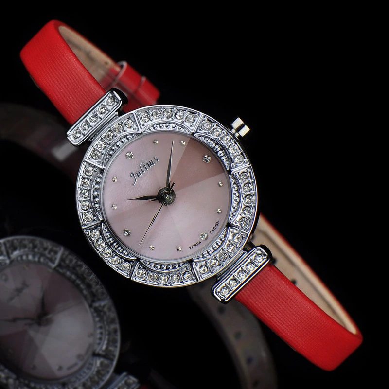 Woman Lady s Wrist Watch Japan Quartz Hours Best Fashion Dress Bracelet Leather Shell Shiny Girl